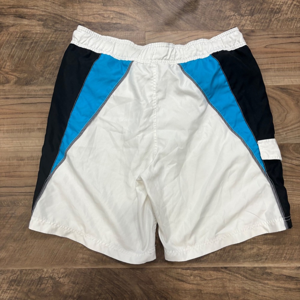 Vintage Y2K OP Swim Shorts Mens M White Colorblock Board Trunks Ocean Pacific - Picture 4 of 7